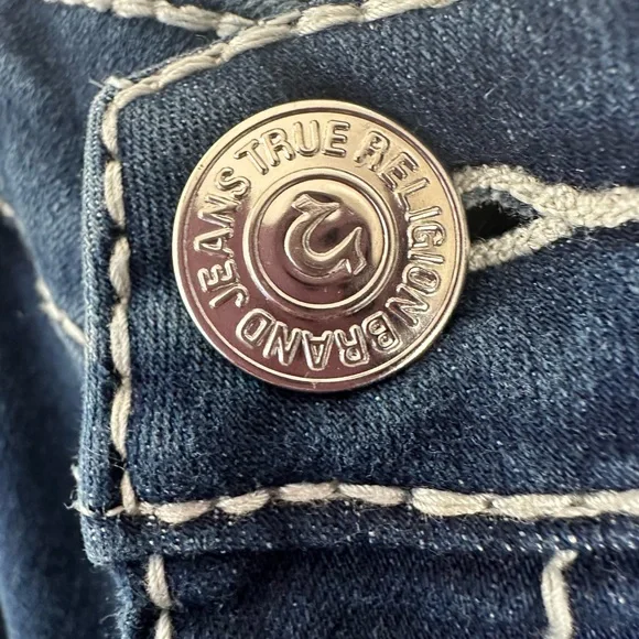 True Religion Women's Blue Denim Curvy Skinny Stretchy Jeans Size 27 - Picture 9 of 12